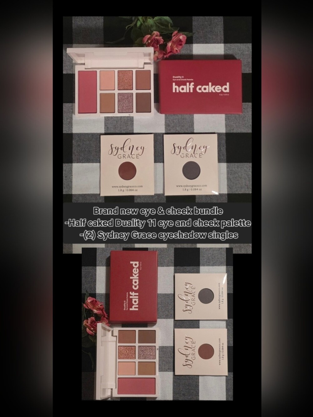 Brand new Half Caked/Sydney Grace eye & cheek bundle